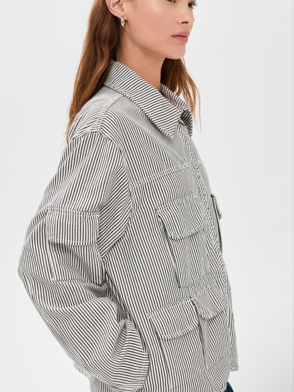 Lioness Renacida Pinstripe Oversized Jacket